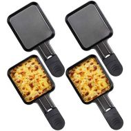 [아마존베스트]HengBO Raclette grill pans with non-stick layer, set of 4