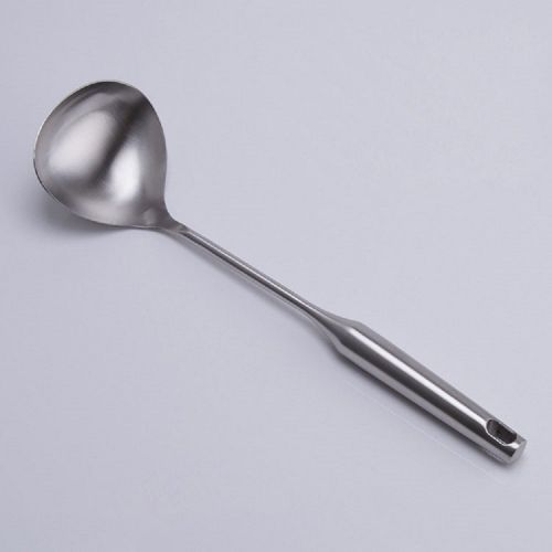  Hengrui HENGRUI Spoon Superior Quality Soup Ladle, 18/10 Stainless Steel Kitchen Spoon Ladle, Non-stick Pan Kitchen Soup Ladle, Kitchen Dinnerware Cooking Tools For Sauce, Soup, Broth, Gra