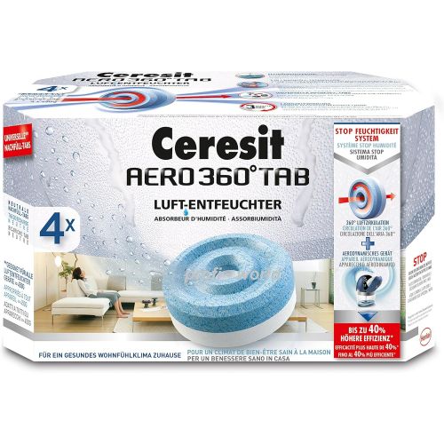  Henkel Ceresit AERO 360 Luftentfeuchter Nachfuelltabs, 12 x 450g Vorteilspack