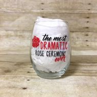 /HenryAndPenny The Most Dramatic Rose Ceremony Ever! Funny Custom Bachelor Themed Stemless Wine Glass