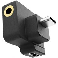 [아마존베스트]Hensych For Osmo Action Microphone 3.5 mm / USB-C Adapter, Charging Audio Adapter Audio External 3.5 mm Microphone Mount for Jack Plug