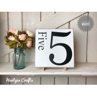 HentgesCraftsLLC Number sign / Family size sign / Wall art sign / Scrabble Wall /