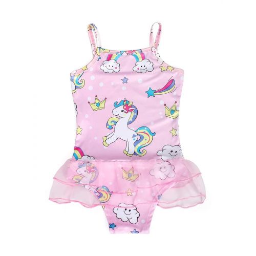  HenzWorld Unicorn Costumes Little Girls Halloween Dress Up Bathing Pool Holiday Outfits