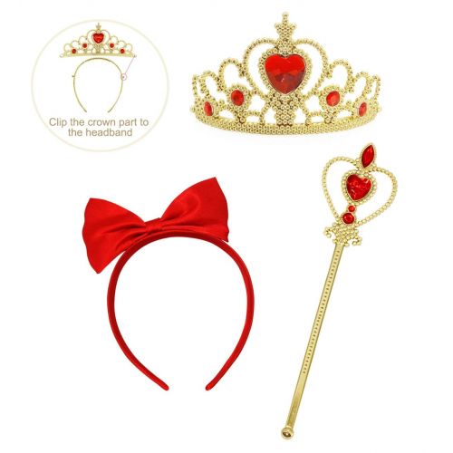  HenzWorld Princess Snow White Costumes Little Girls Dress Up Halloween Birthday Party Cosplay Outfit Jewelry Accessories