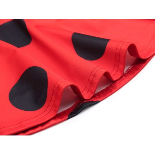  HenzWorld Ladybug Costume Dress Girls Princess Birthday Party Polka Dots Cosplay Outfit