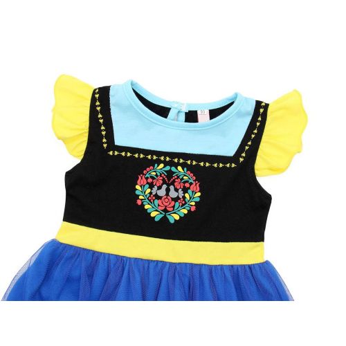  HenzWorld Jessie Anna Elsa Snow White Costume Dress Girls Princess Birthday Party Cosplay Outfit