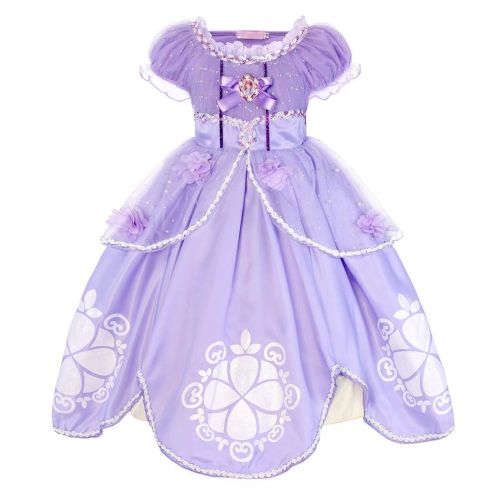  HenzWorld Sofia Belle Cinderella Rapunzel Ariel Little Mermaid Snow White Princess Dress Up Costume Accessories Set