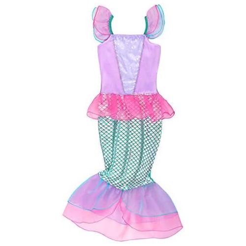  HenzWorld Little Girls Mermaid Costume Toddler Dress up Princess Dresses Christmas Cosplay Birthday Outfit Accessories