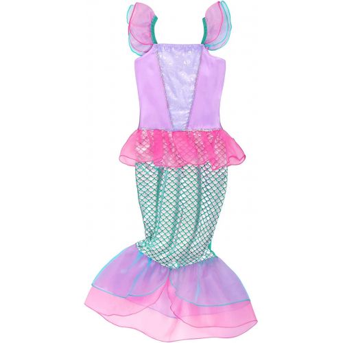  HenzWorld Little Girls Mermaid Costume Toddler Dress up Princess Dresses Christmas Cosplay Birthday Outfit Accessories