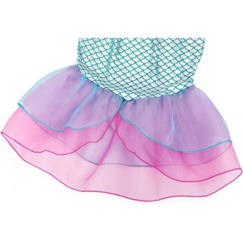  HenzWorld Little Girls Mermaid Costume Toddler Dress up Princess Dresses Christmas Cosplay Birthday Outfit Accessories