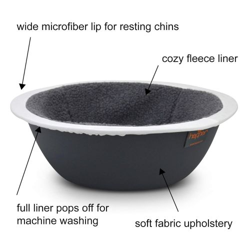  Hepper - Nest Cat Bed - Modern Cat Furniture - Cat Bowl with Removable & Washable Fleece Liner