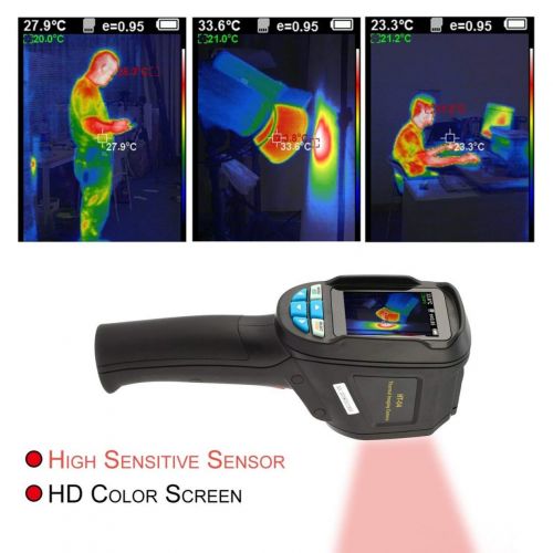  Heraihe Portable HT-04 Thermal Imaging Camera High Sensitive Sensor HD Color Screen Real-time Responses Precise Lader Point
