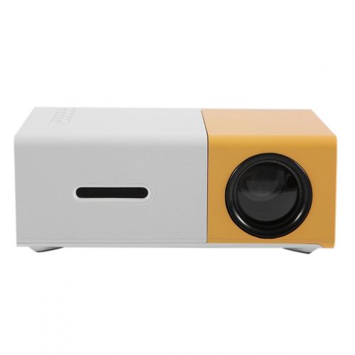  Heraihe YG300 Professional Mini Projector Full HD1080P Home Theater LED Projector LCD Video Media Player Projector Yellow & White