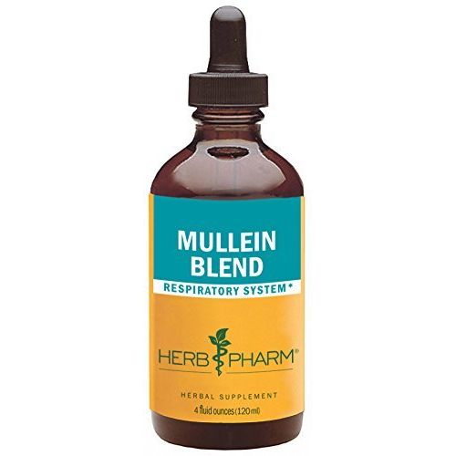  Herb Pharm Certified Organic Mullein Blend Extract for Respiratory System Support - 4 Ounce by Herb Pharm