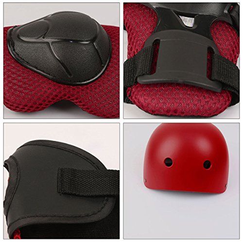 허버렌드 Herbalcandybox Kids Protective Gear Set with Wrist Guard Knee Pads Elbow Pads Helmet