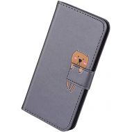 [아마존베스트]Herbests Compatible with Huawei Y7 2019 mobile phone case leather case for boys men cute cartoon 3D animal pattern leather protective flip case wallet case flip case flip case cove