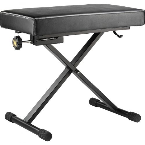  Hercules Stands},description:The KB300B Keyboard Bench features a thick-padded seat for a comfortable, sturdy bench to sit on while you play. It also has a EZ Height Adjustment Lev