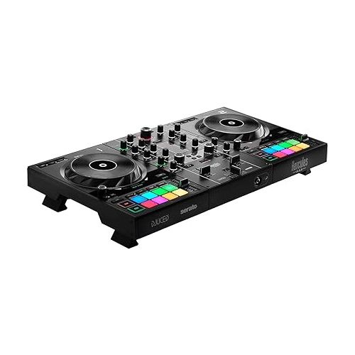  Hercules DJControl Inpulse 500 2-Channel DJ Software Controller Includes DJUCED DJ & Serato DJ Lite Software with Retractable Feet and CR3-X Pair Studio Monitors