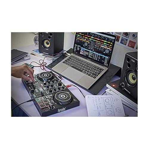  Hercules DJControl Inpulse 500 2-Channel DJ Controller with New Designed Eris 3.5 Studio Monitors Includes Download for Newest Version Prime & Studio Magic Plug-in Suite Software