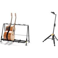 Hercules Stands GS525B 5 Space Guitar Rack Black & GS415BPLUS AutoGrip System Guitar Stand