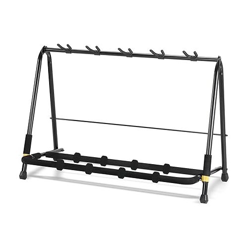  Hercules Stands GS525B 5 Space Guitar Rack Black & GS415BPLUS AutoGrip System Guitar Stand