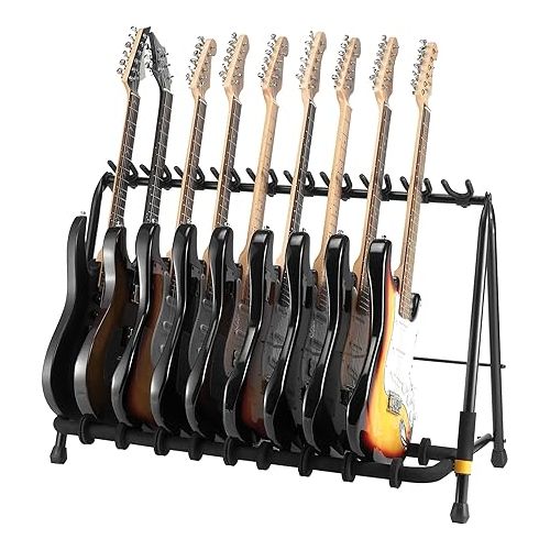  Hercules Stands GS525B 5 Space Guitar Rack Black & GS415BPLUS AutoGrip System Guitar Stand