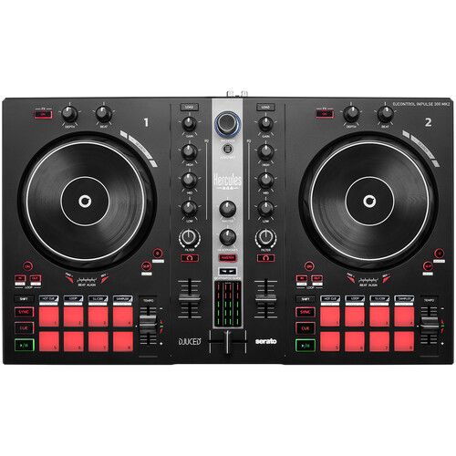  Hercules DJControl Inpulse 300 2-Deck USB DJ Controller for Serato DJ Lite and DJUCED