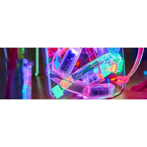  Hercules Sound-Reactive Multicolor LED Wristbands (10-Pack)