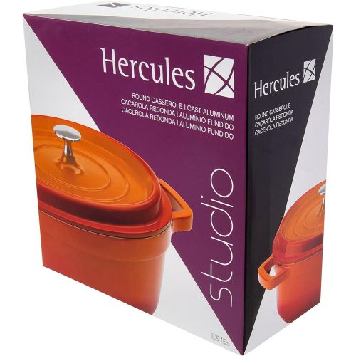  Casserole Round, Orange, 25.4 X 11 Cm, 4.3L, Herces Pa9000-24L, Hercules