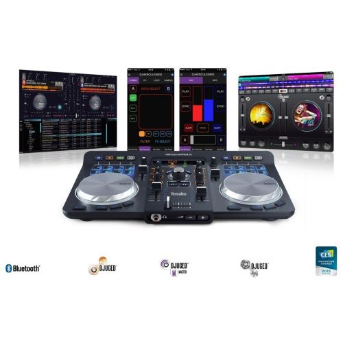  Hercules 4780773 Universal DJ Controller Bundle Includes Laptop Stand