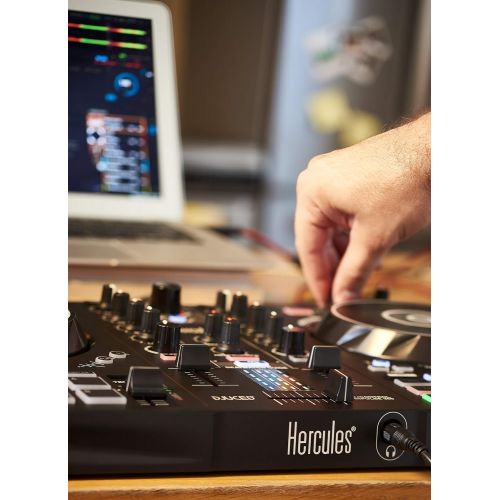  [아마존베스트]Hercules DJControl Inpulse 300 | 2 Channel USB Controller, with Beatmatch Guide, DJ Academy and full DJ software DJUCED included