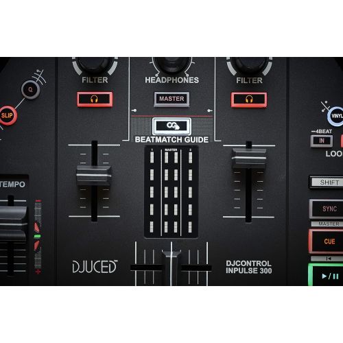 [아마존베스트]Hercules DJControl Inpulse 300 | 2 Channel USB Controller, with Beatmatch Guide, DJ Academy and full DJ software DJUCED included