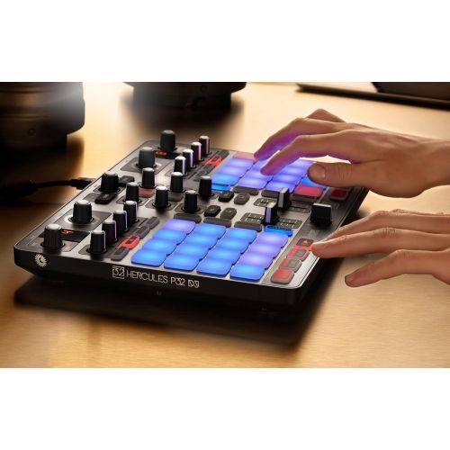  [아마존베스트]Hercules DJ Hercules P32 DJ | Compact USB DJ controller with 32 high-performance touch pads