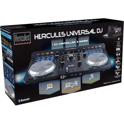  [아마존베스트]Hercules DJ Hercules Universal DJ | Bluetooth + USB DJ controller with wireless tablet and smartphone integration w/ full DJ Software DJUCED included