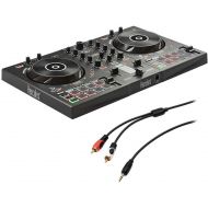 [아마존베스트]Hercules DJ 2 Control Inpulse 300, Black with 8 Stereo Mini to Dual RCA Y-Cable (6) Bundle