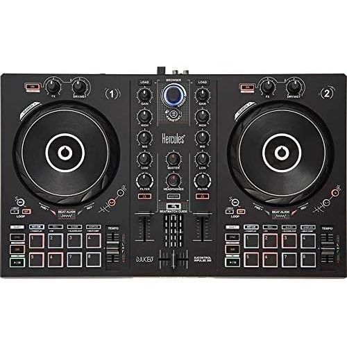  [아마존베스트]Hercules DJ 2 Control Inpulse 300, Black with 8 Stereo Mini to Dual RCA Y-Cable (6) Bundle