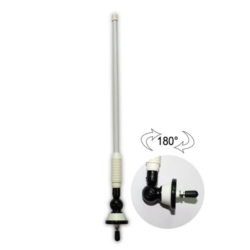  Herdio Waterproof Marine Radio Antenna Rubber Duck Dipole Flexible Mast FM AM Antenna for Boat Car ATV UTV RZR SPA