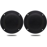 4 Inches Herdio Waterproof Marine Ceiling Flush Wall Mount Speakers with 160 Watts Power, Handling for Kitchen Bathroom Boat Car Motorcycle Cloth Surround and Low Profile Design -