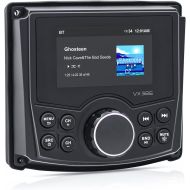 Herdio 3 Inches Marine Stereo Bluetooth Waterproof Digital Display Radio Media Receiver with AM/FM, USB, MP3 Capability for UTV, ATV, Boat, RZR