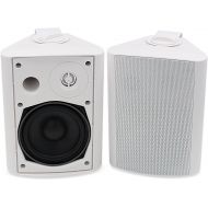 [아마존베스트]Herdio 5.25 Inches 200 Watts Indoor Outdoor Patio Bluetooth Speakers with Superior Stereo Dome Tweeter All Weather Wired Wall Mount System(White)