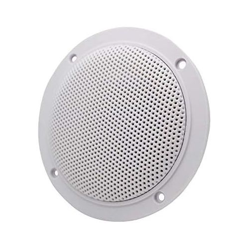  [아마존베스트]-Service-Informationen Herdio 2-way premium 4-inch round speaker (white, paintable radiator grill) + (perfect for damp and damp placement - bathroom, kitchen, porch indoors)