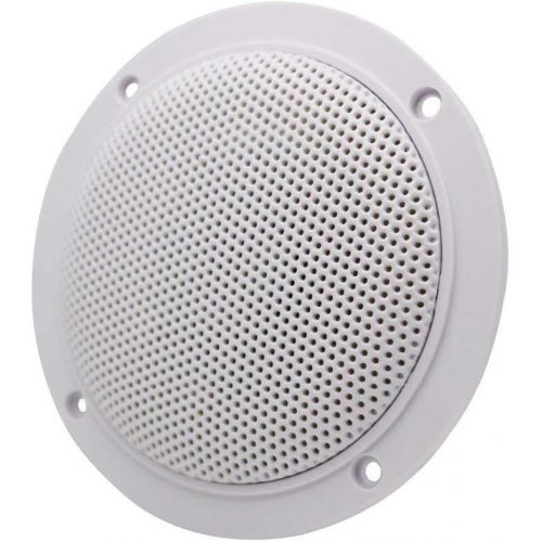  [아마존베스트]-Service-Informationen Herdio 2-way premium 4-inch round speaker (white, paintable radiator grill) + (perfect for damp and damp placement - bathroom, kitchen, porch indoors)