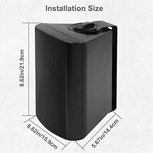  [아마존베스트]-Service-Informationen Herdio 5.25 Inch 200 Watt Outdoor Speaker for Outdoor Indoor Wall Mount Patio Deck Camper Garden Patio Restaurant