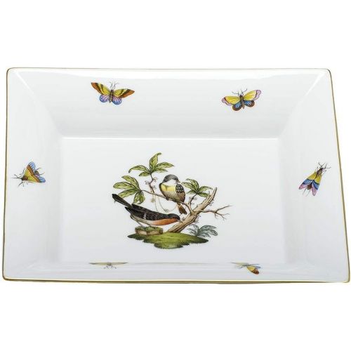  Herend Porcelain Jewelry Tray Rothschild Bird Pattern