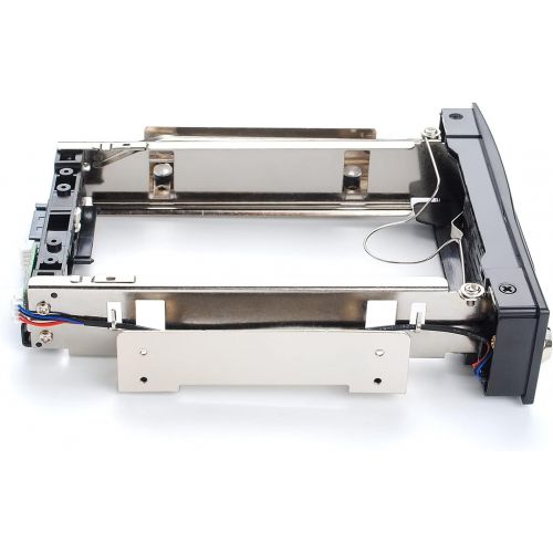  Heretom 5.25in Trayless Hot Swap Mobile Rack for 3.5in Hard Drive - Internal SATA Backplane Enclosure - Lockable Drive Bay with SATA Power Cable and Led Light