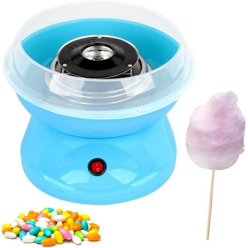  [아마존베스트]Hereubuy Electric Cotton Candy Machine Candy Floss Maker Machine for Home Machine Candy Floss Cotton Candy Machine 500W, blue