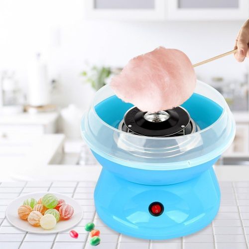  [아마존베스트]Hereubuy Electric Cotton Candy Machine Candy Floss Maker Machine for Home Machine Candy Floss Cotton Candy Machine 500W, blue