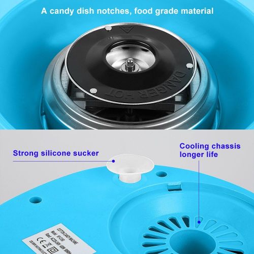  [아마존베스트]Hereubuy Electric Cotton Candy Machine Candy Floss Maker Machine for Home Machine Candy Floss Cotton Candy Machine 500W, blue