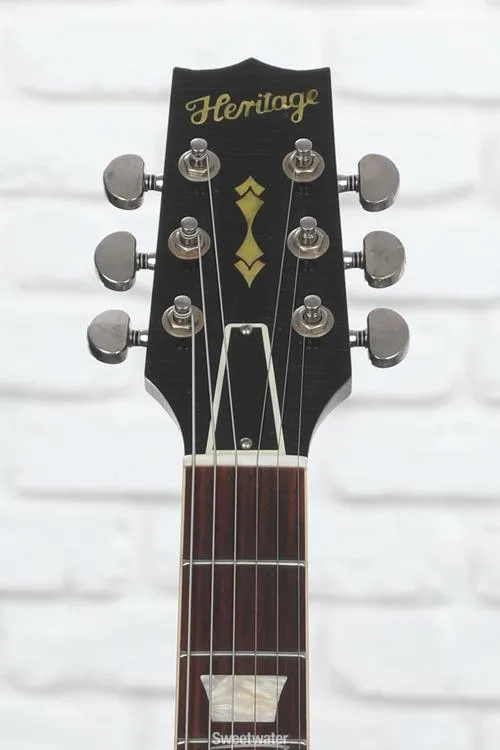  Heritage Artisan Aged Custom Core Plain Top H-150 Electric Guitar - Ebony