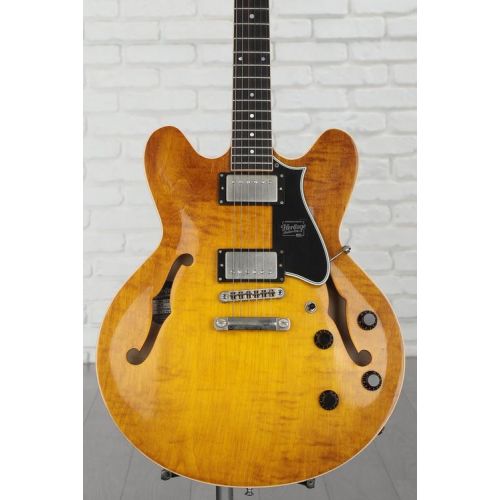  Heritage Artisan Aged H-535 Electric Guitar - Dirty Lemon Burst, Sweetwater Exclusive